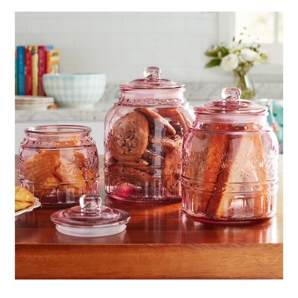 Pioneer Woman 3 piece Rose, Canister set. - Picture 9 of 9